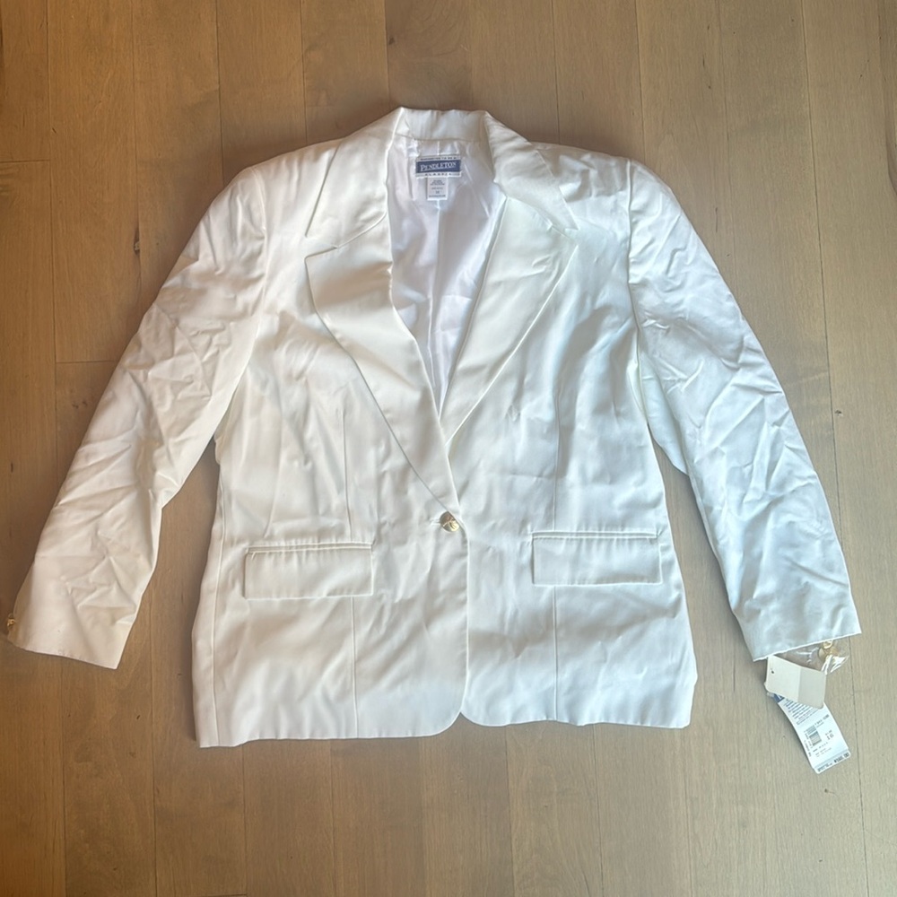 Vintage Pendleton White Blazer With Original Tags